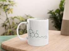 Load image into Gallery viewer, THC Molecule White Mug
