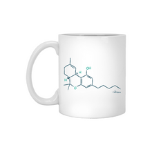Load image into Gallery viewer, THC Molecule White Mug

