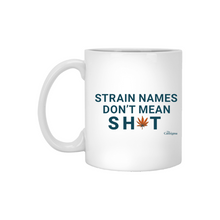 Load image into Gallery viewer, Strain Names Don&#39;t Mean Sh*t White Mug
